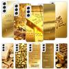 Чехол для телефона с узором из тонкого золота для Samsung Galaxy S26 S25 Edge S24 S23 FE S22 Ultra S21 Plus S20 + Fundas Cover Coque Gal