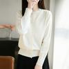 Women S Lace Round Neck Knit Cardigan Loose Color Block Top