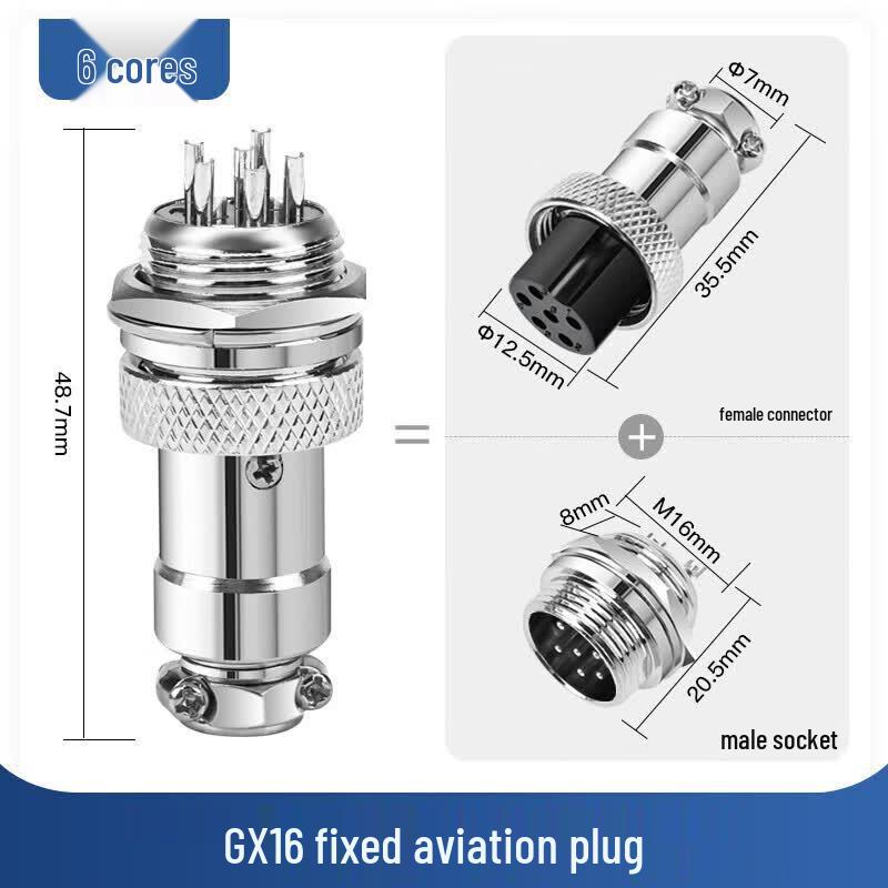 Huijun GX16 Fixed Aviation Solder Connector Set