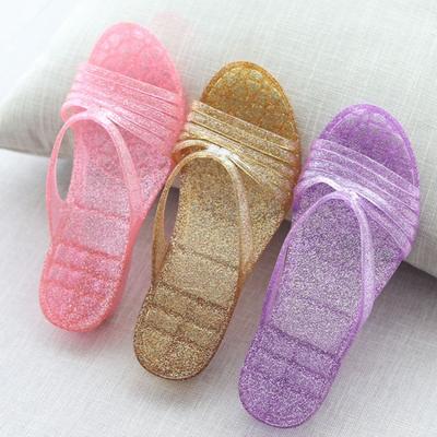 Модная обувь, женские тапочки и сандалии для спальни, прозрачные желеобразные шлепанцы для ванной комнаты, резиновые шлепанцы, прозрачные, оптовая продажа на распродаже 39