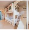 Solid Wood Bunk Bed with Desk - Treehouse Design for Kids