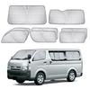 ZATOOTO Комплект автомобильных солнцезащитных шторок для Toyota Hiace 200 серии (стандарт), Шторы из 8 предметов, Теплоизолирующие, Блэкаут, Полная приватность окна, Окно автомобиля S