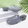 Fashion 2025Womens Slippers  Summer Breathable Casual  Round Toe Sandals Mom Transparent No-slips Slides  Flips Flop