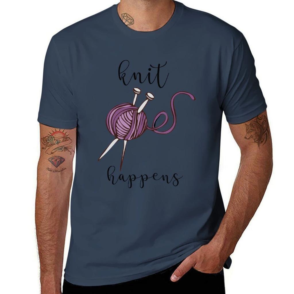 Смешная футболка для вязания Knit Happens футболка мужская мужская футболка хлопок высокое качество Футболка