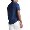 Polo Ralph Lauren однотонная свободная рубашка с коротким рукавом и вышивкой Pony, мужские рубашки темно-синего цвета MNPOWOV1N820042-410