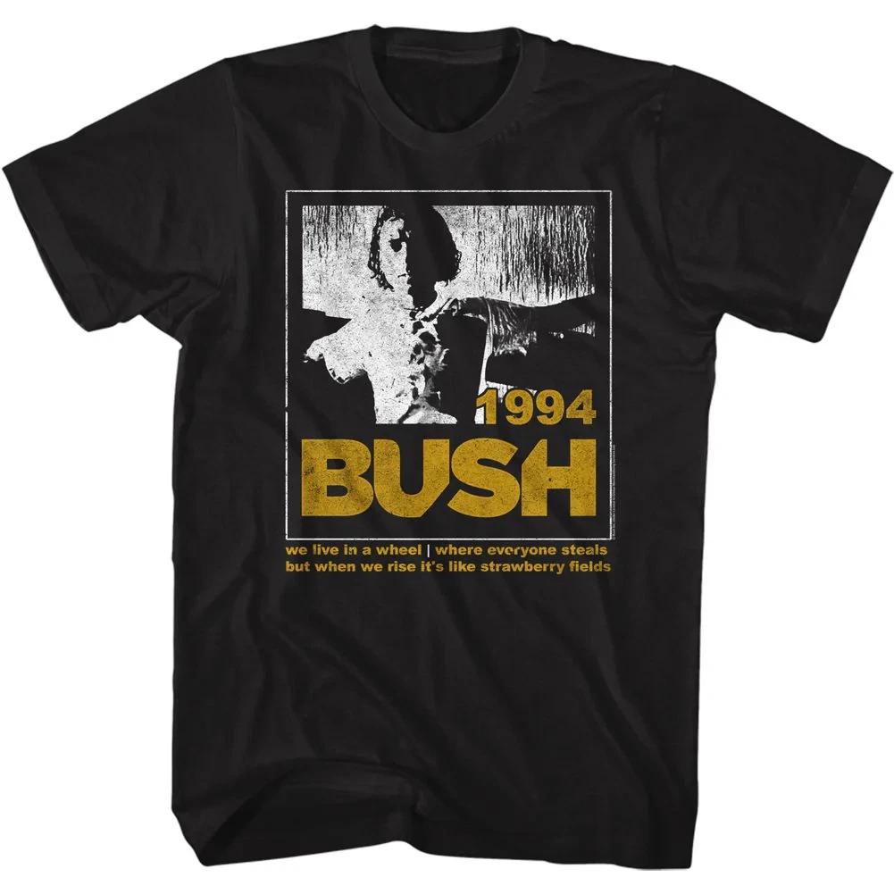Men's and Women's T-shirts Bush Band 1994 Tour For Fans Retro Heavy Cotton Black All Size Shirt BT323