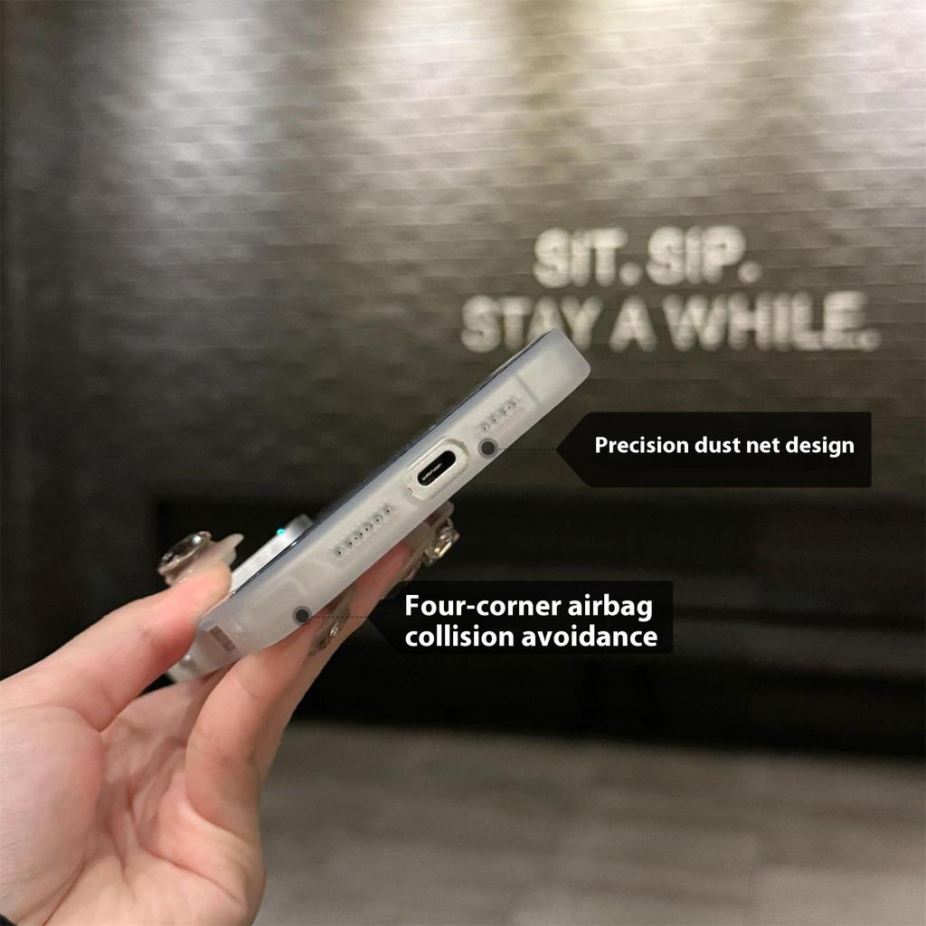 Чехол для iPhone 16 Pro IMD Ромб Сверкающий PC+TPU Чехол для телефона