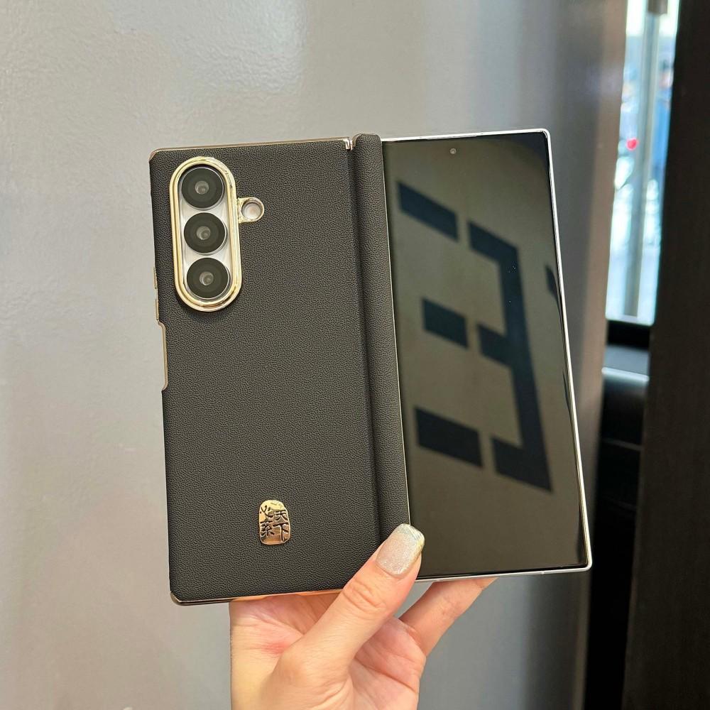 Для Samsung Galaxy Z Fold 7 Чехол Роскошная Кожа PU Skin Удобная Покрытие Защитная Задняя Крышка Чехол Для Samsung Z Fold7 Корпус