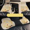 Car Foot Mat Cute Cartoon Main Driving Rear Row Cutting Wire Ring Girl Anti-Dirty Carpet Non Slip Abrasion Resistant Car Mats
