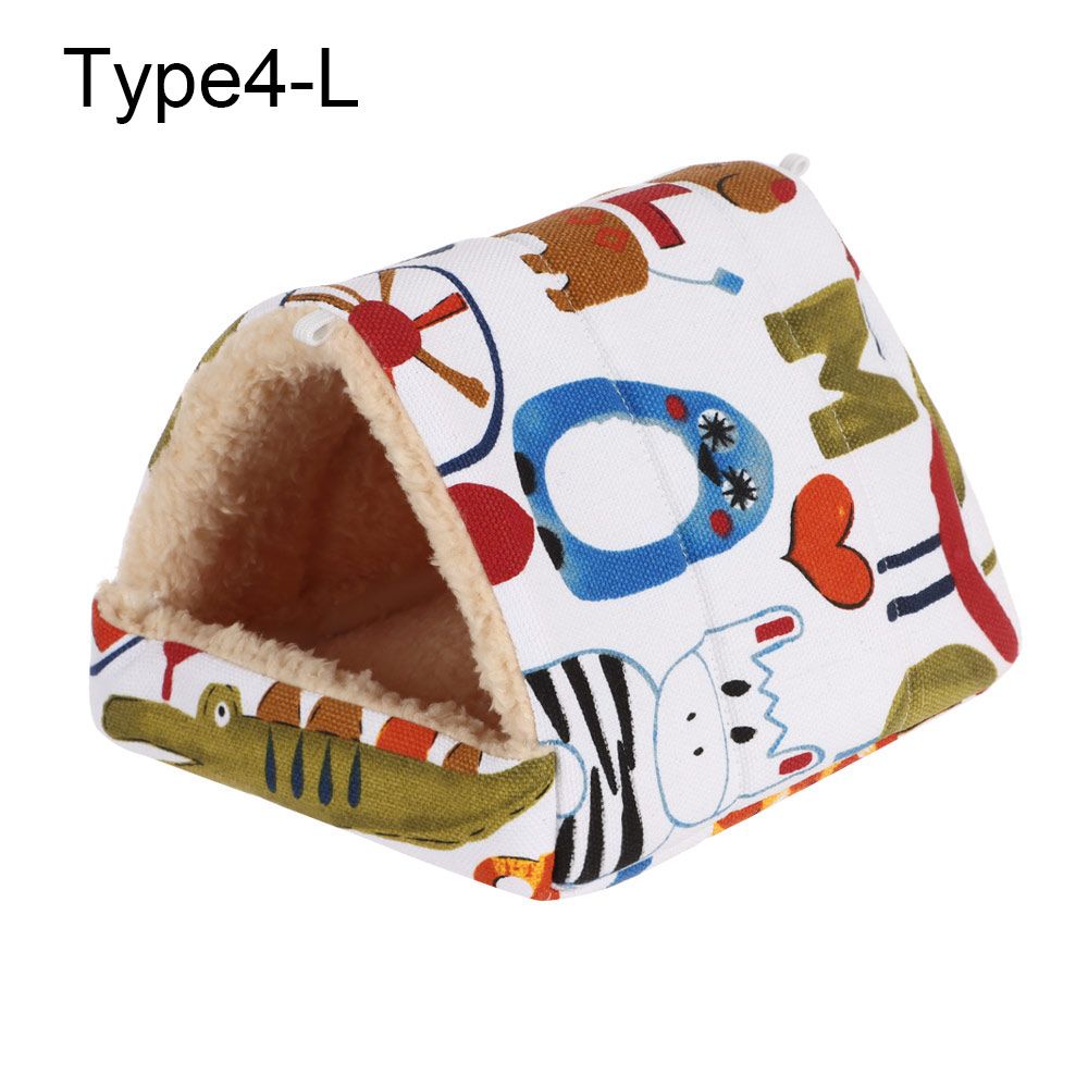 Полузакрытая зимняя удобная кровать для сна для маленьких животных, теплый коврик, гнездо для морской свинки, домик для хомяка