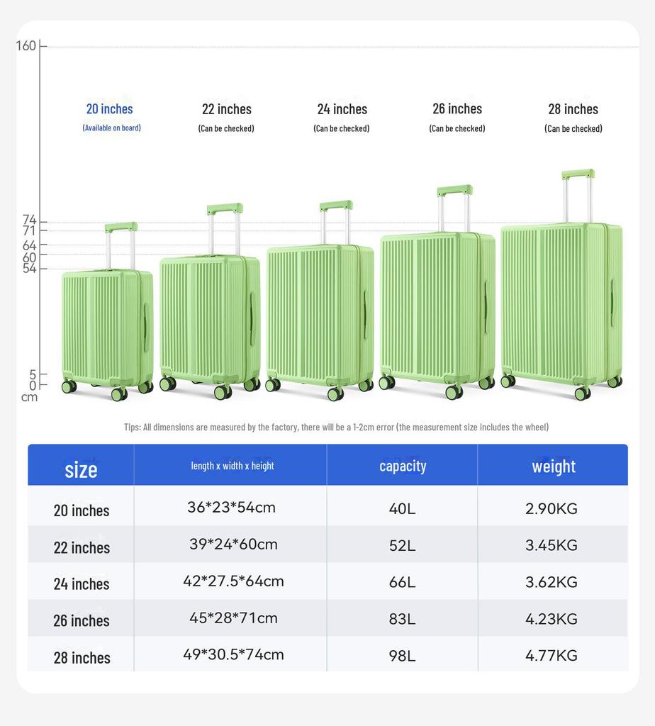 Yongsheng Прочный Универсальный Колесный Чемодан, 28/24 дюйма, с Парольным Замком
