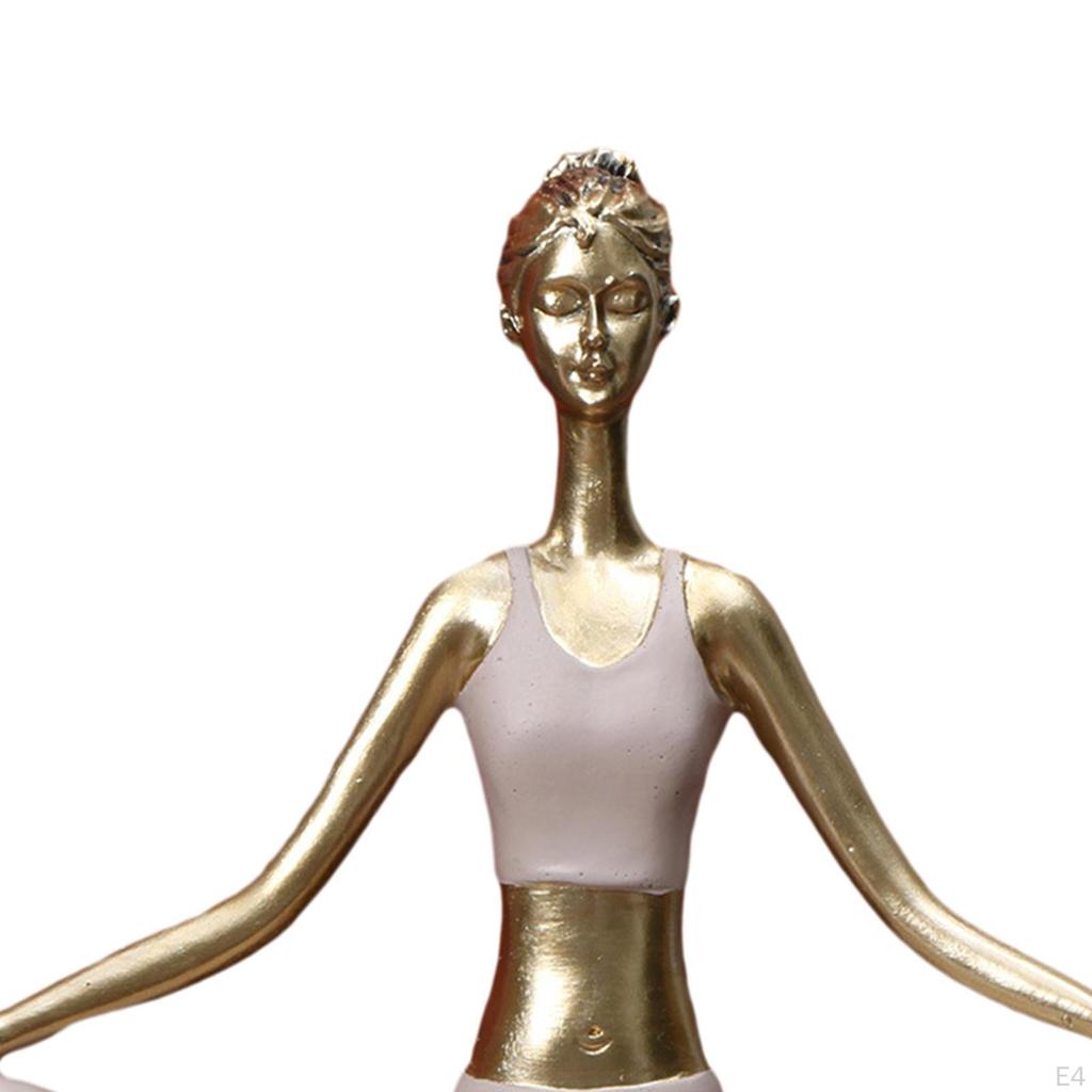 Yoga Statue Women Pose Decorative Resin Crafts Sculpture Lady for