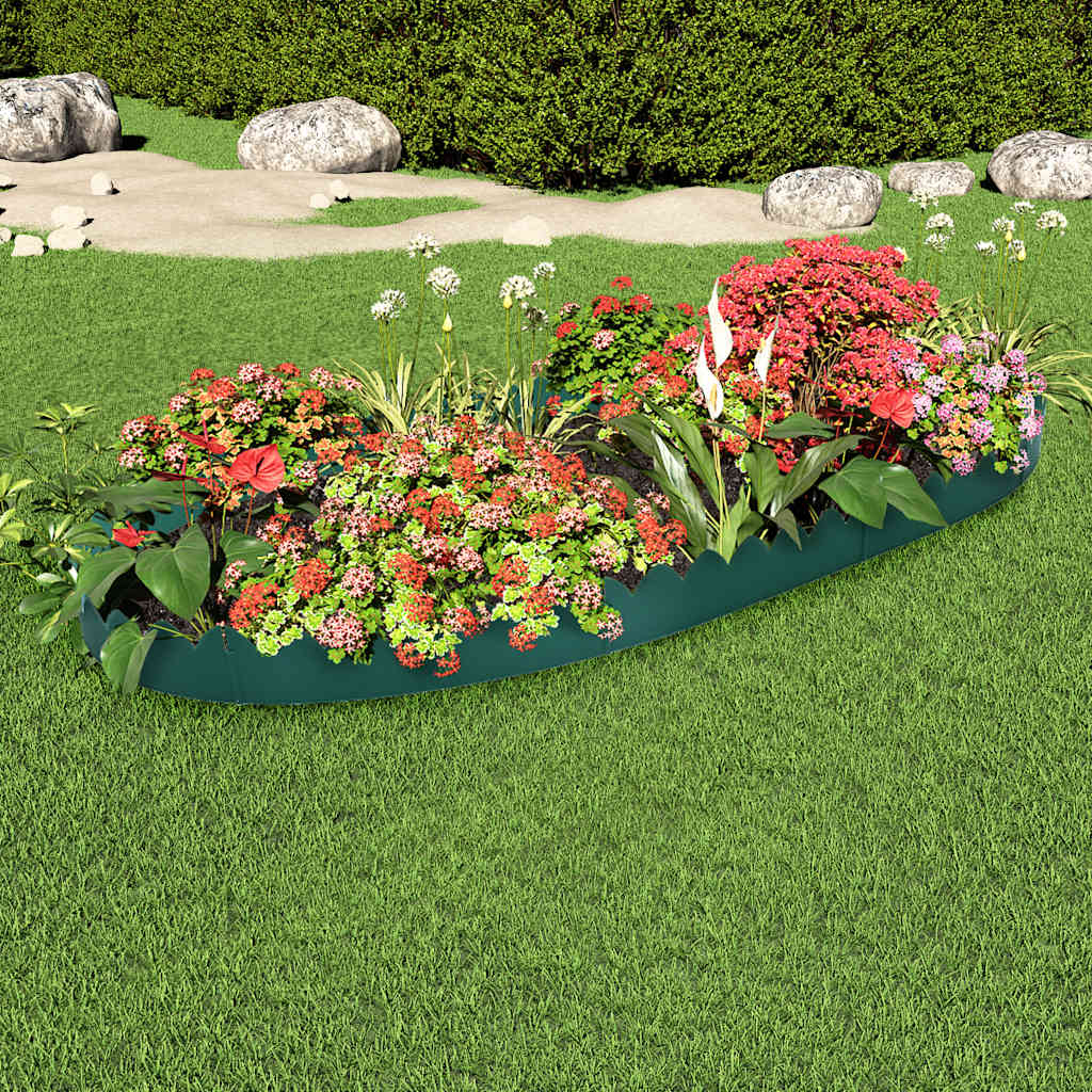 Lawn Edging 10 pcs Green 65 x 15 cm PP