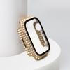 Крышка для часов с бриллиантами, встроенное закаленное стекло для Apple Watch Series 8, корпус 45 мм, 41 мм, блестящий защитный бампер для iWatch Series 7