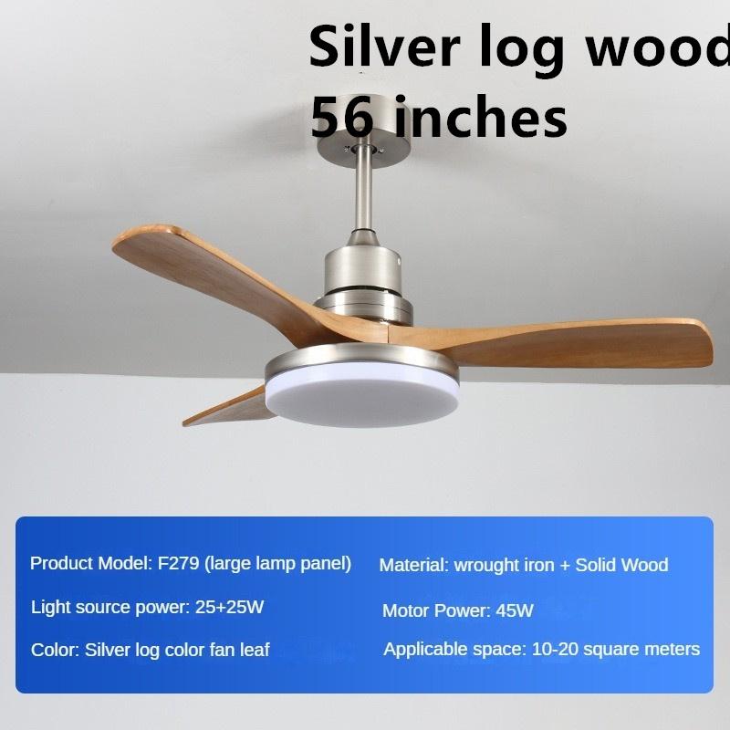 45 Вт бытовой интеллектуальный регулируемый частотный электрический вентилятор для гостиной, светильник из цельного дерева, ретро-вентилятор для ресторана, полный спектр