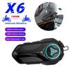 X6 Motorcycle Helmet Headset Moto Intercom Bluetooth 5.0 Wireless Interphone Speaker Handsfree Helmet Walkie Talkie For 2 Rider 1000M