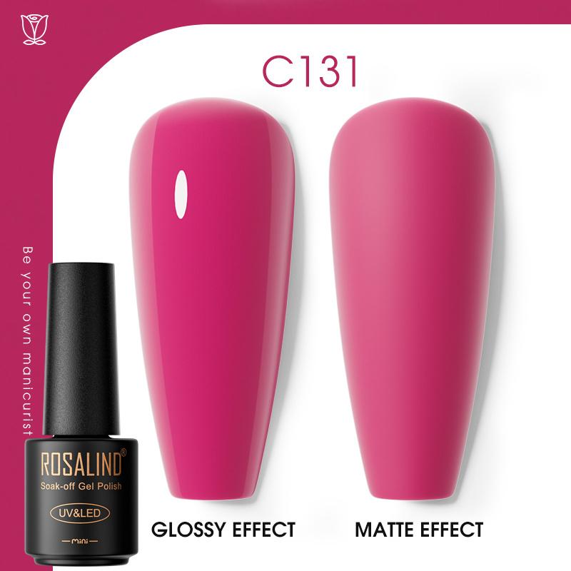 ROSALIND Красочный гель-лак для ногтей, блестящий гибридный лак, полуперманентный лак для ногтей, матовый верхний базовый слой, гель-лак для ногтей