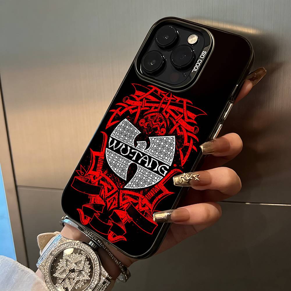 Wu-Wu-T-Tang -Clan For iPhone 17 16 15 14 13 12 11 Pro Max XS 17 Air Silicone Colored Silver Bumper Cover