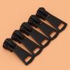 10pcs Black Zipper Puller Head Resin Clothing Bag Zips Zipper Slider for Replacement Parts