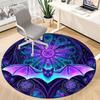 1pc Bat Mandala Office Round Area Rug,  Mat Suitable ForOffice, Under Office Chairs Bedroom Living Room Home Decor, Room Deco