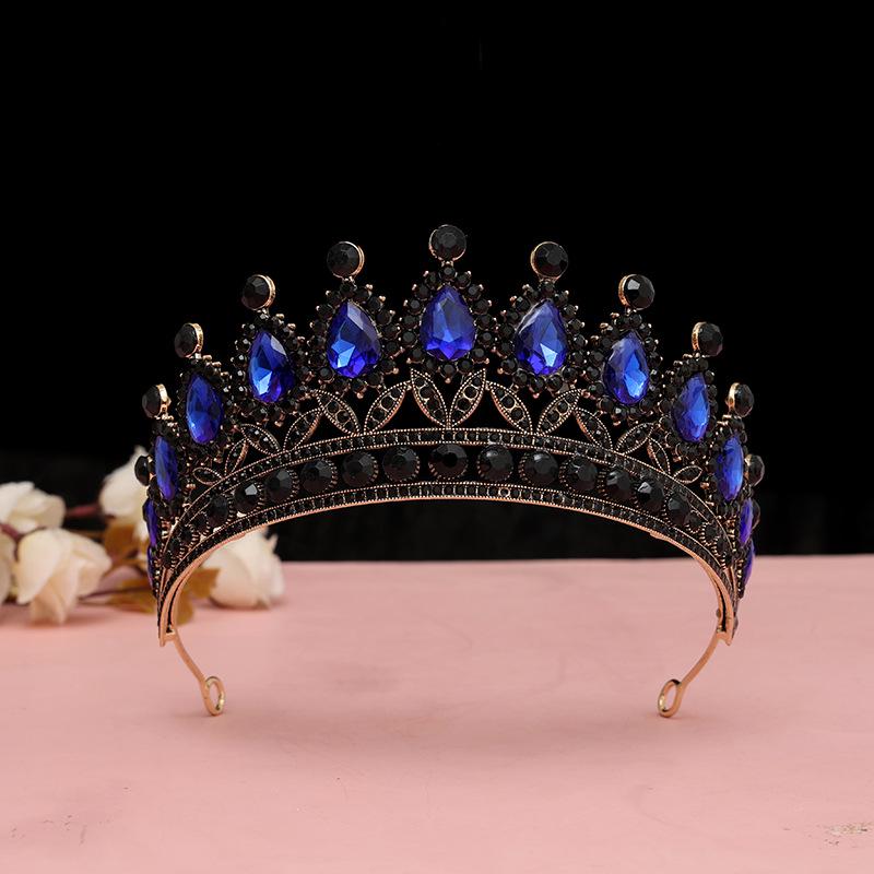 Европейская и американская роскошная красная хрустальная свадебная корона для свадеб и дней рождения