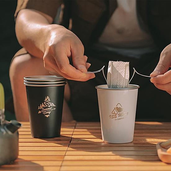 Yousheng 350 мл кофейная чашка термостойкая большая емкость для обработки краски нержавеющая сталь походная чашка для молока и пива товары для улицы