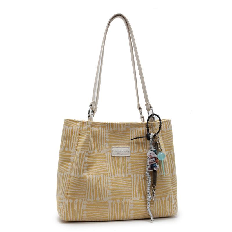 Студенческая сумка-тоут большой вместимости для поездок на занятия 2025 новая модная сумка через плечо повседневная полосатая сумка под мышкой женская