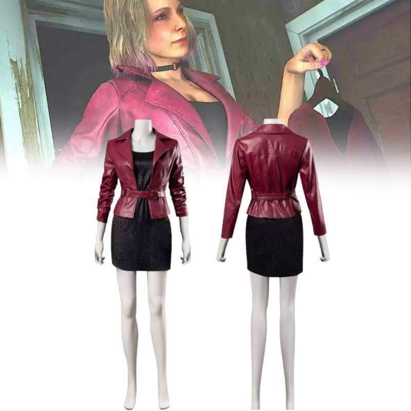 Костюм для косплея Марии из Silent Hill с ПУ кожей для тематической ролевой игры на Хэллоуин