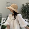 Ultra-fine Raffia Hand-woven Fisherman Basin Hat Big Edge Hat Sun Protection Beach Sunshade Straw Hat Versatile and Foldable