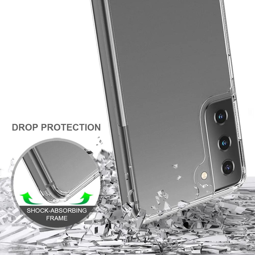 Прозрачный чехол для телефона Samsung Galaxy S25 S24 Plus S23 Ultra S22 S21 FE S20 S10 Note 10 Plus Funda Capa Легкий ТПУ/ПК Противоударный чехол