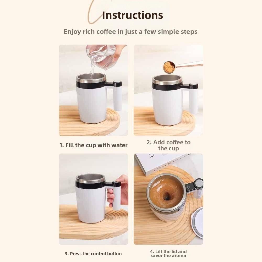 Digital Display Coffee Mug Temperature Measurement Rotating Blender Cup Electric Stirrer Mug  Milk