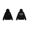 Unisex Oversized Hooded Sweatshirt With ESS Letter Print Cotton Fleece Lined Streetwear Style Men Women