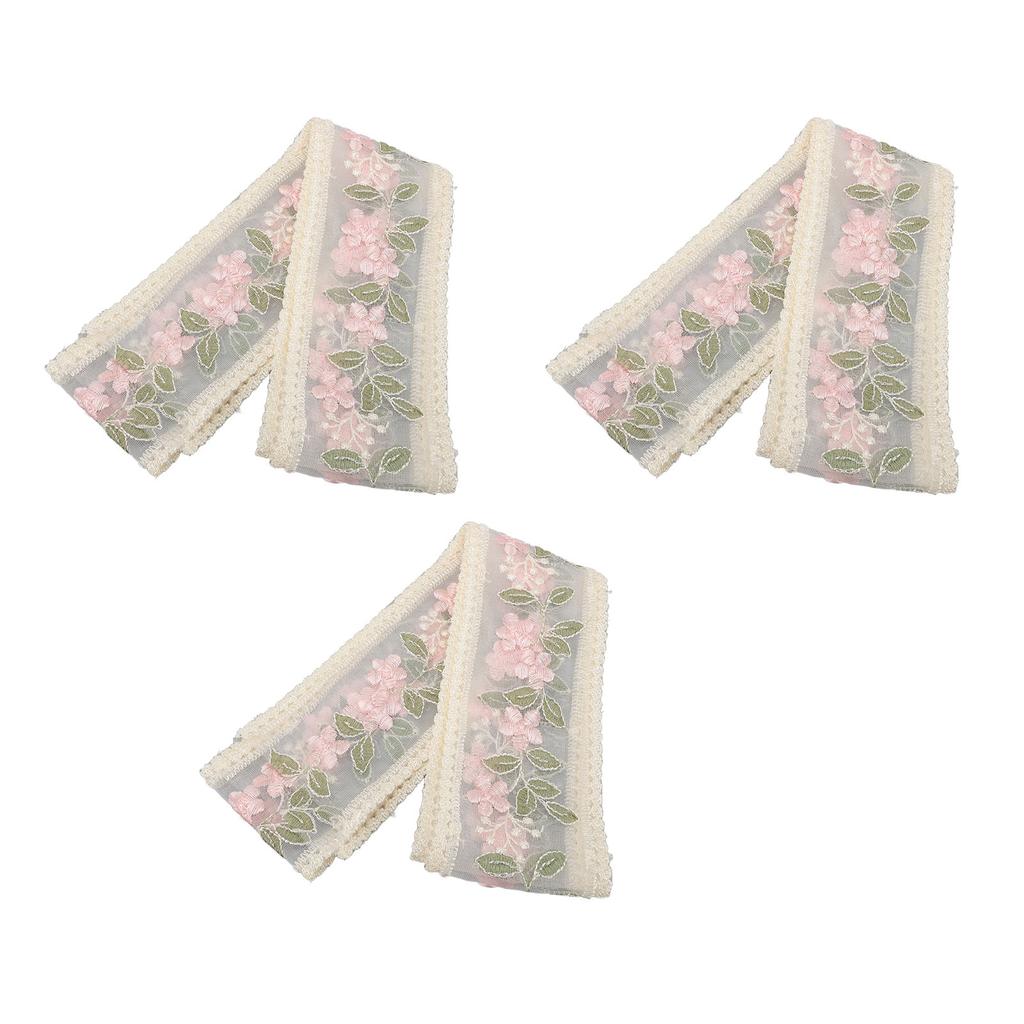 3 шт. кружевной ленты 3,54 дюйма 2 ярда цветочный узор кружевная отделка для поделок изготовление повязок на голову свадебный декор