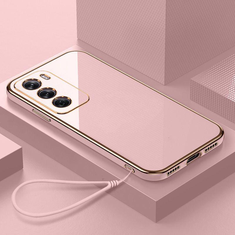 Для чехла OPPO Reno 12 Pro Роскошное квадратное покрытие Чехол для телефона OPPO Reno 12 Ударопрочная силиконовая задняя крышка Fundas