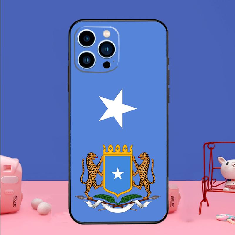 Somali Somalia National Flag Phone Case For iPhone 17 16 14 13 12 11 15 Pro Max mini 15 16 Plus 16e 17 Air Bumper Cover