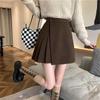 Plus-Size Mini Pleated Tweed Skirt - Spring/Summer Collection for Pear-Shaped Body; Winter Pairing with Sweaters - Women's Irregular Niche Design
