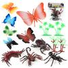 Simulation Insect Animal Model 8-Piece Set Butterfly 6-Piece Set Beetle Scorpion Ant Centipede Static Ornament Toy