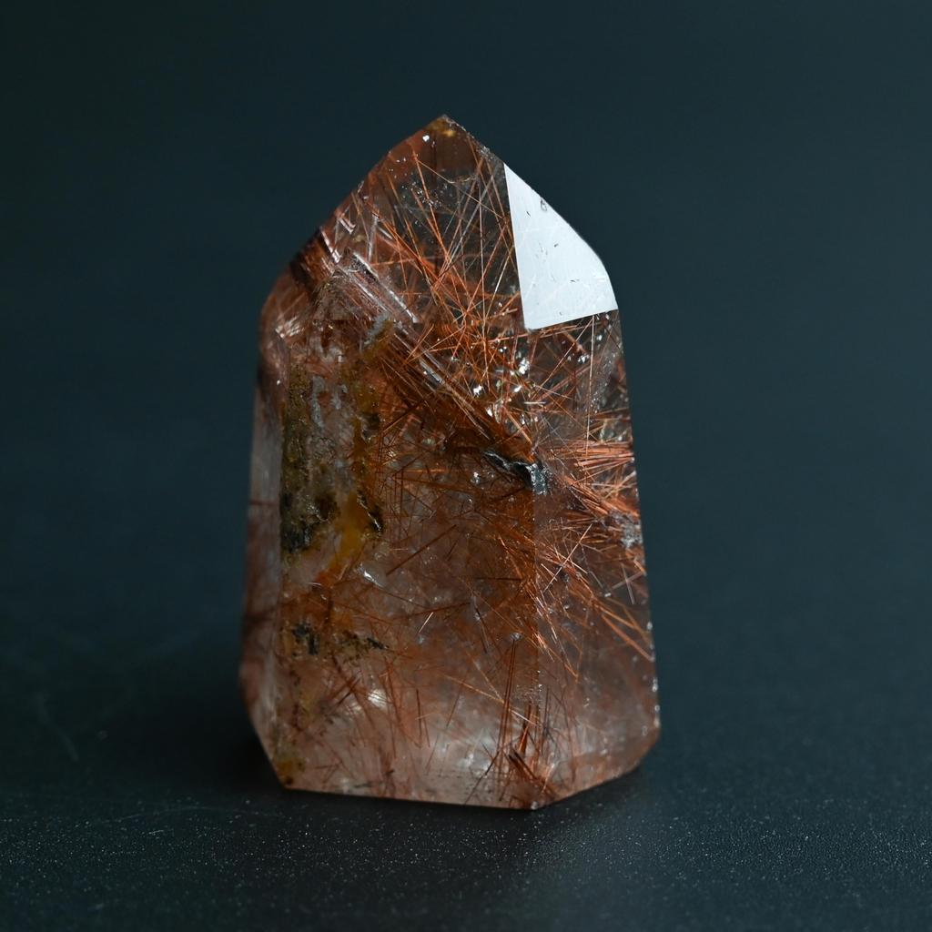 Эйгадо Рутиловый Кварц 53мм Натуральный Кварц Сила Удача в и Общий Хороший Момент, Высокий, Камень, Камень, Работа, Деньги, Удача, 2509-точечный-Рут-02