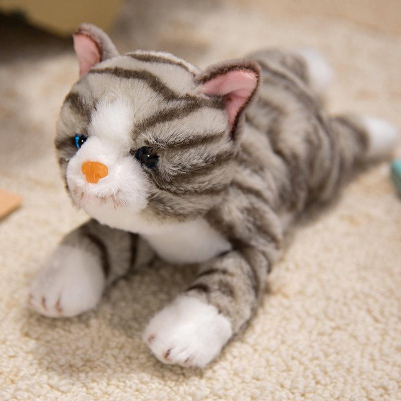 Мультяшный полосатый котенок кукла плюшевая игрушка кукла кошка девочка успокаивающая тряпичная кукла подарок на день рождения