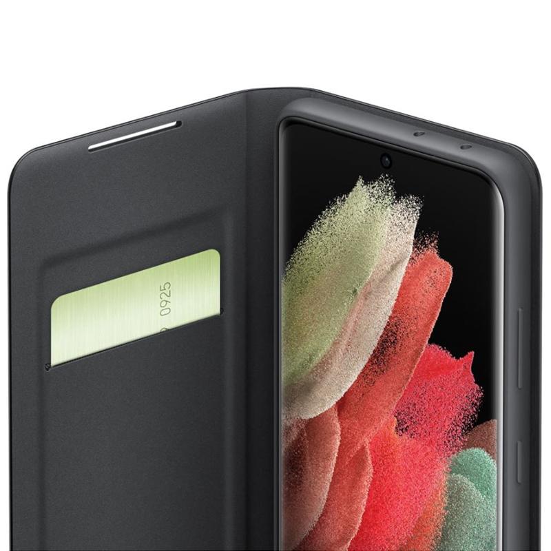 Оригинальный светодиодный раскладной чехол для телефона Smart View для Samsung Galaxy S21 Ultra 5G SM-G998B со светодиодной подсветкой