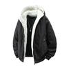 Mens Hooded Puffer Jacket Thick Warm Winter Denim Cotton Coat Trendy Streetwear