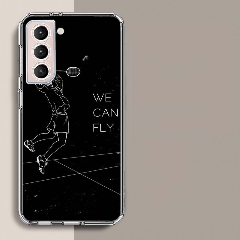Спортивный чехол для телефона для бадминтона для Samsung A16 A26 A36 A56 A17 A15 A25 A35 A55 A14 A24 A34 A54 A04S A05S Galaxy Note 20 10 9 8 A9 A8