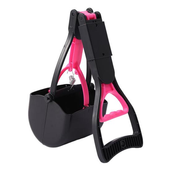 17.7" Dog Pooper Scooper Long Handle Folding Waste Pick Up Tool