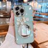 Подходит для чехла для телефона IPhone16Promax, Роскошное зеркало с водяными бриллиантами, Защитный чехол для Apple 15 14, Ощущение высокого класса