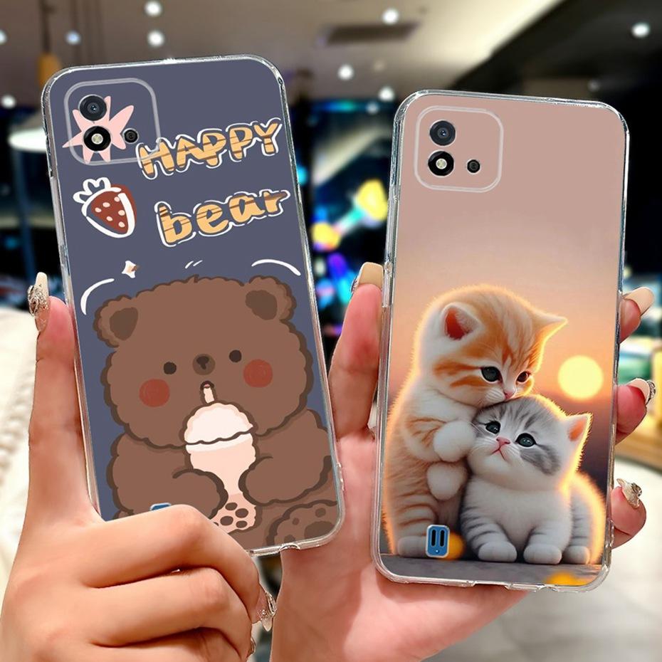 Cute Cartoon Case For Realme C11 (2021) Soft Silicone TPU Back Cover For Realme C11 2021 RMX3231 Phone Cases