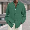 Рубашка Design Sense Solid Color Shirt Men's Long Sleeved Spring Autumn Trend Brand Loose Casual Shirts Men's