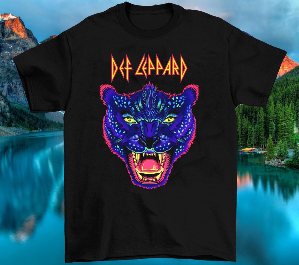 Новая Черная Унисекс Футболка Группы Def Leppard Мировой Тур Унисекс Футболка