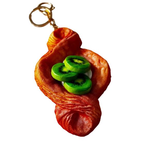Simulated Food Squeeze Toy Keychain Stress Relief Bread Dessert Key Ring