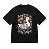 Women's Breathable Classic T-Shirt Colorful Blossoms Duck Character Print Tee