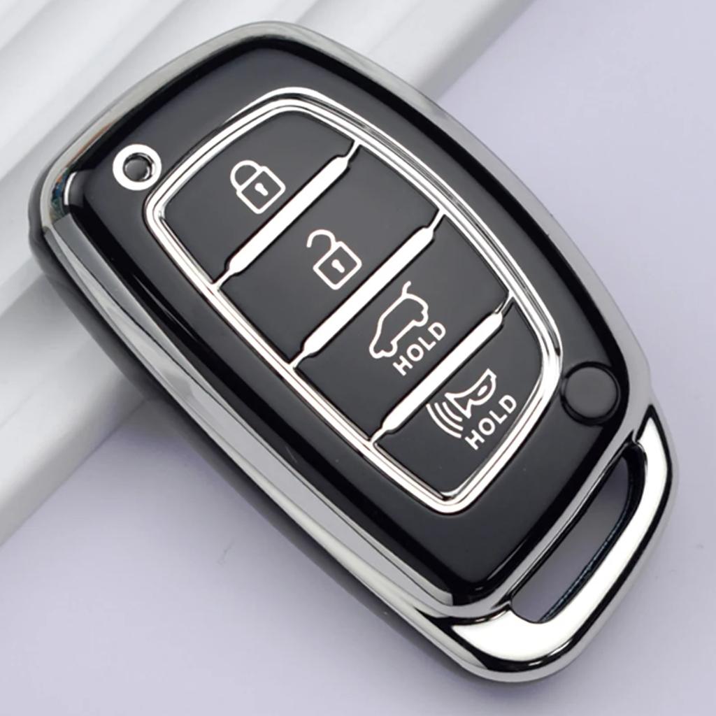 3-4-кнопочный чехол из ТПУ для автомобильного ключа Hyundai Ix35 I40 I20 I10 Tucson Elantra Creta Sonata Ioniq Accent Creata, чехол для умного пульта ДУ